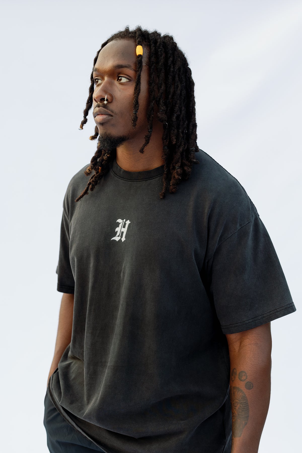 "H" Logo Vintage Washed T-Shirt