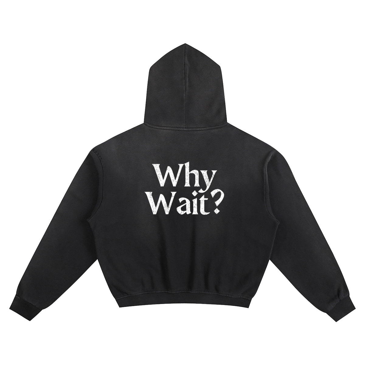 "Why Wait?" Cropped Hoodie