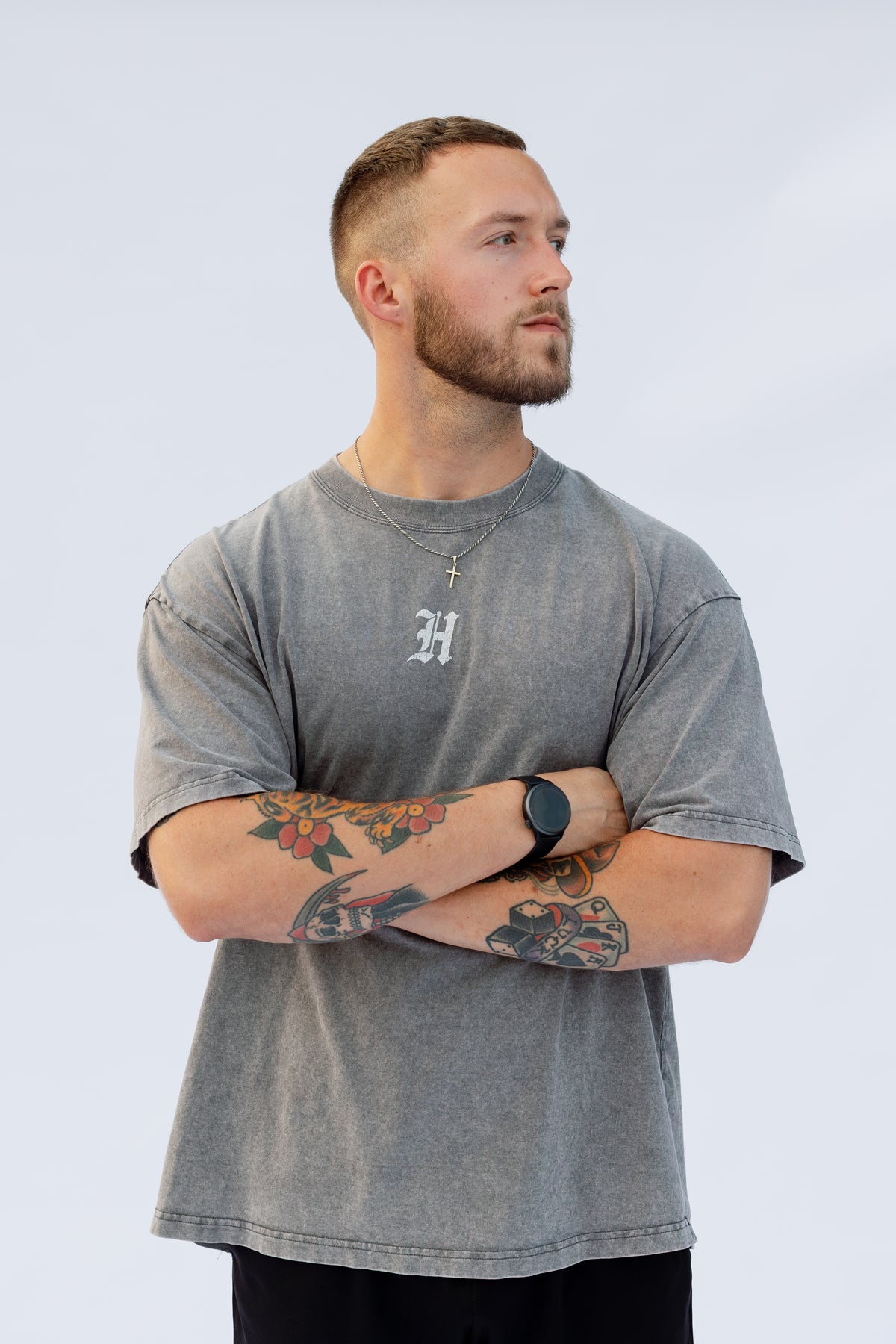 "H" Logo Vintage Washed T-Shirt