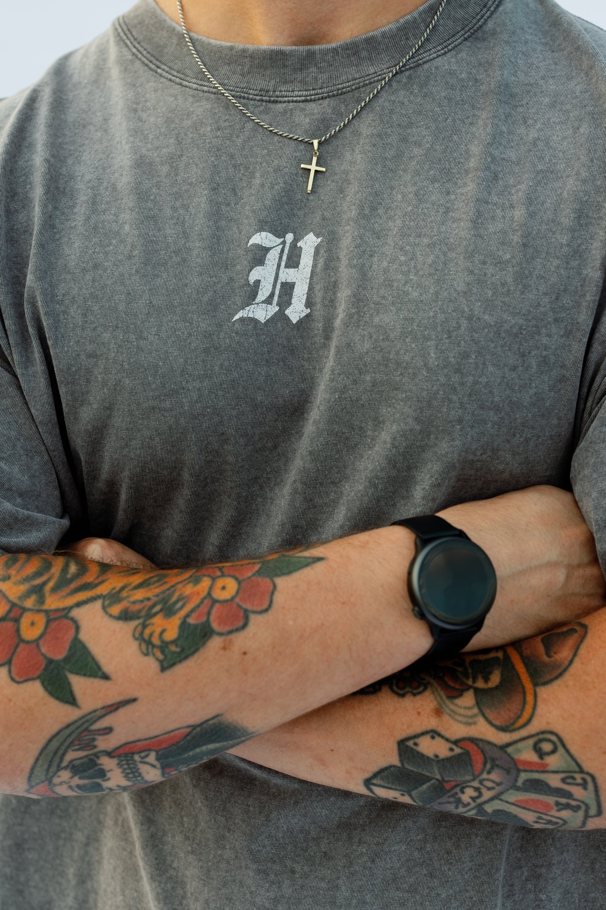 "H" Logo Vintage Washed T-Shirt